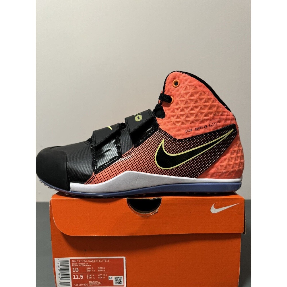 Nike Zoom Javelin Elite 3 Track&Field Bright Mango/Black Size 10 Men AJ8119-800